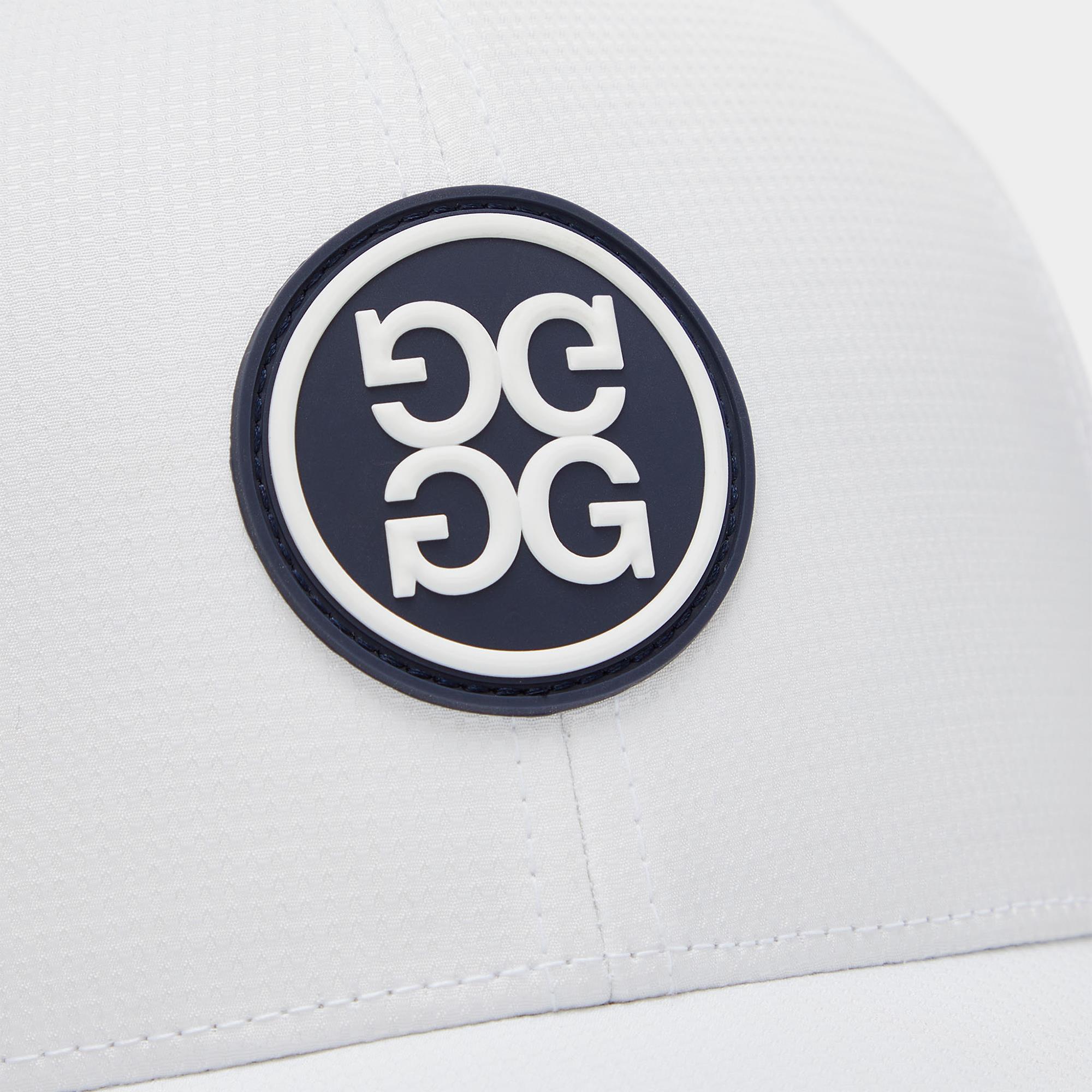 G/FORE Perforated Tipped Brim Circle G's Patch Mens Snapback Cap Snow/Twilight